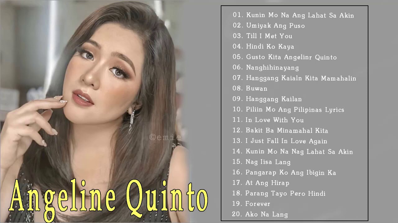 The Nonstop Playlists Of Angeline quinto   Angeline quinto Full Album 2020