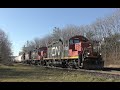 RAILREEL Trio Of Trains VIA CN Woodstock Ontario Nov 14 2023