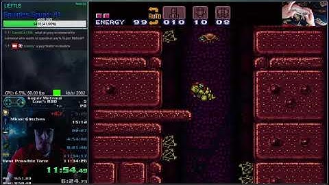 Super Metroid - Low% (18%) Reverse Boss Order - 6:11:36 (World Record)