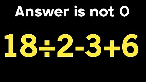 18 ÷ 2 - 3 + 6 = ❓ / Can you solve this simple math problem / PEMDAS rules question