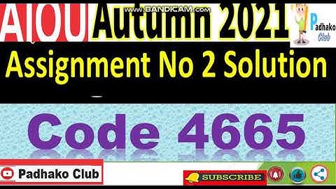 ⏩ AIOU Code 4665 Solved Assignment No.2 Autumn 2021 || Level: MSc Pakistan  studies