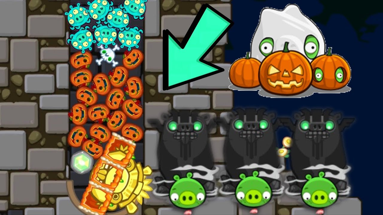 Bad Piggies EXPLODE PUMPKIN IN THE DEEPEST HOLE!! YouTube