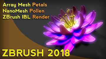 ZBrush Array Mesh Flower Nanomesh Pollen - Livestream 2018