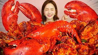 RUS SUB) lobster🦞king tiger shrimp🦐braised seafood Mukbang ASMR Eatingsound eatingshow Ssoyoung