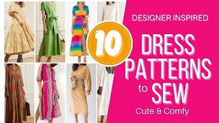 10 DESIGNER INSPIRED DRESS PATTERNS TO SEW ~ Cute, Comfy (and Glam?) Stay at Home Looks screenshot 3