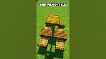 EASY Picnic Table! 🧺🍰 #shorts #buildhacks #minecraft