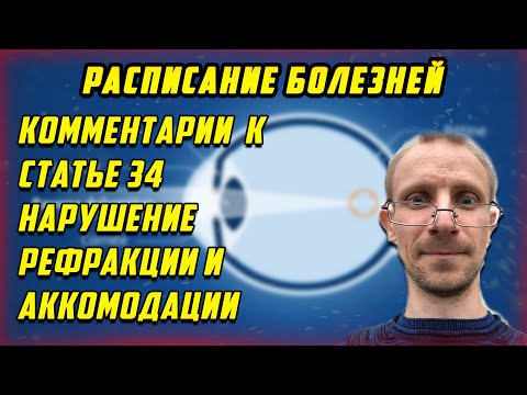 Комментарии к статье 34 нарушение РЕФРАКЦИИ и АККОМОДАЦИИ [РАСПИСАНИЕ БОЛЕЗНЕЙ]