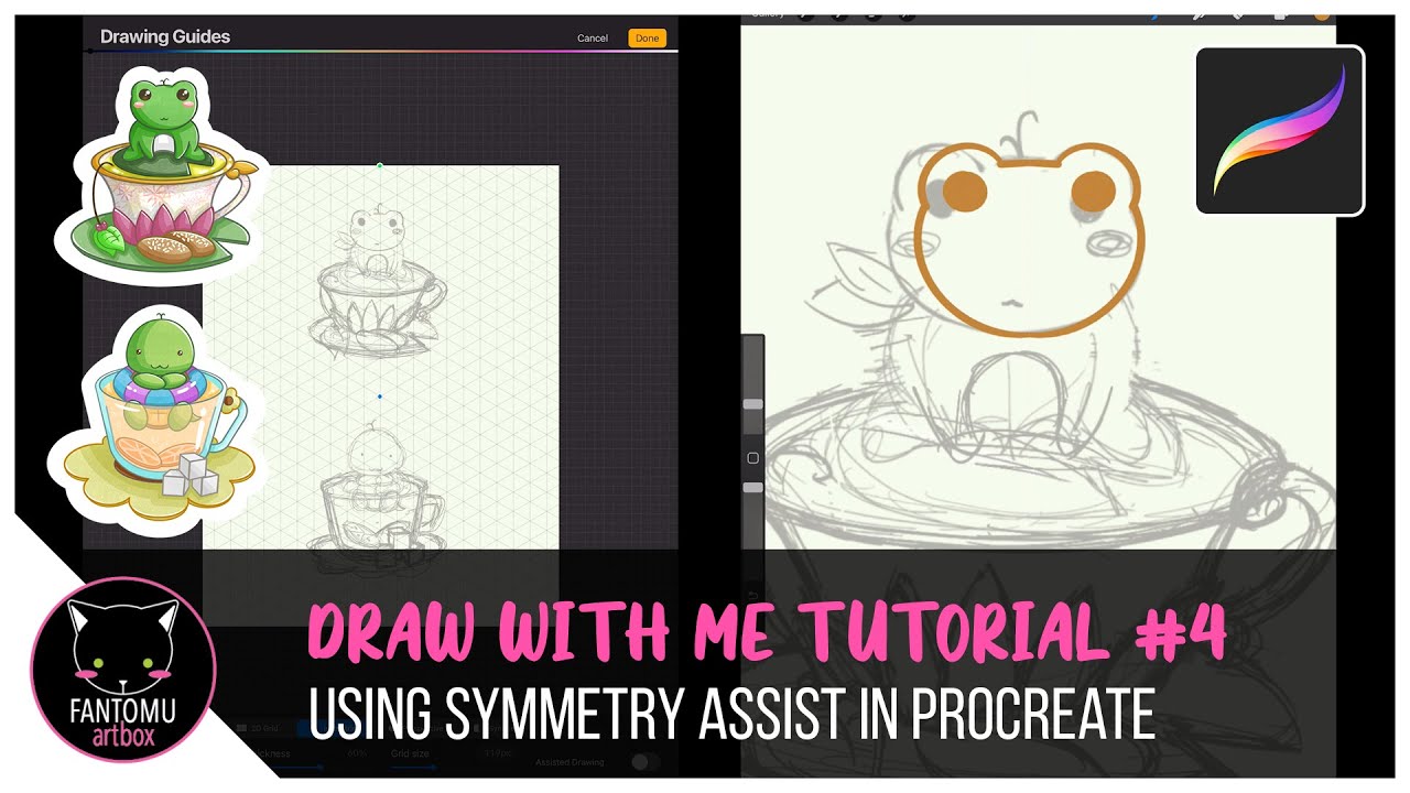 Draw With Me | Tutorial 4 [Using Symmetry Assist in Procreate] - YouTube