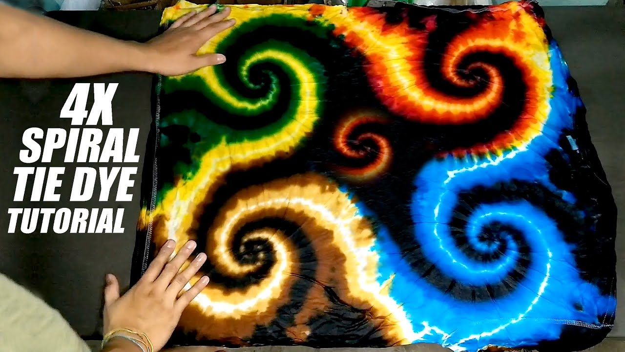 4X Spiral Tie Dye Tutorial by Tali at Kulay - YouTube