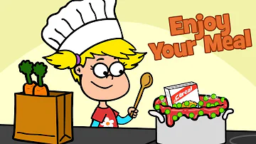 ♪ ♪ Children's song Enjoy Your Meal - Funny food Song - Hooray Kids Songs & Nurserey Rhymes