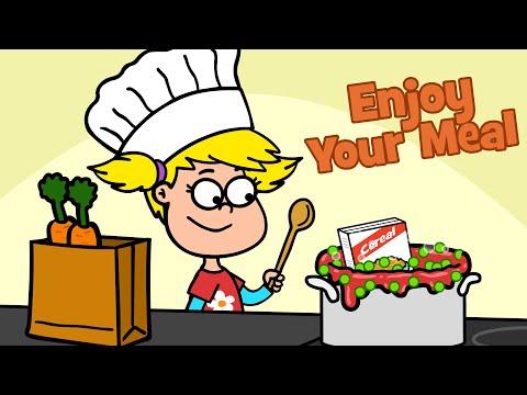 Children's Song Enjoy Your Meal - Funny Food Song - Hooray Kids Songs x Nurserey Rhymes