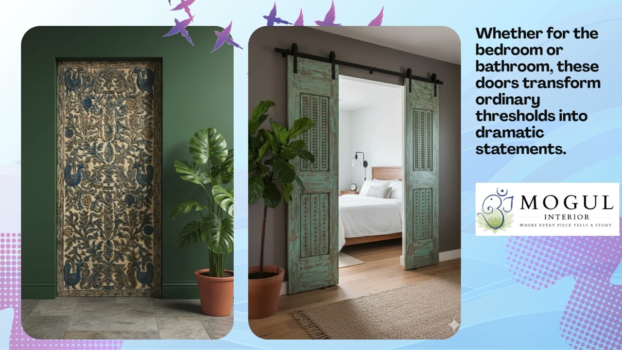 Vintage Maximalism and Carved Wood Doors: Bold Luxury for Bedrooms and Bathrooms