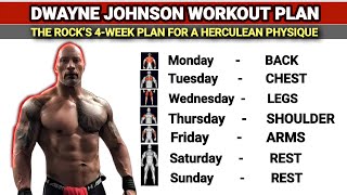 The Rock, Dwayne Johnson Full Week Gym Workout Plan | BEST RESULTS | #therock #dwaynejohnsonworkout