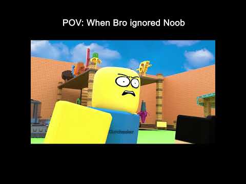POV: When Bro ignored Noob in Kick a Lucky Block💀