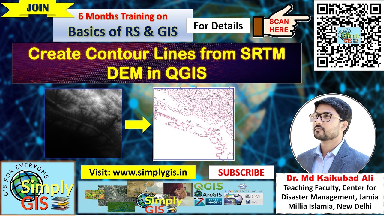 How to Create Contour Lines Using SRTM DEM in QGIS | SimplyGIS Tutorial ...