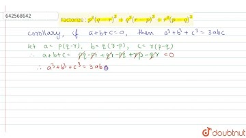 Factorize : p^3(q-r)^3+q^3(r-p)^3+r^3(p-q)^3 | 9 | FACTORIZATION OF ALGEBRAIC EXPRESSIONS | MATH...