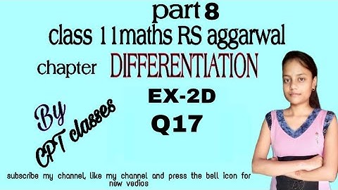 Class 11 maths RS aggarwal chapter Differentiation EX-2D part 8