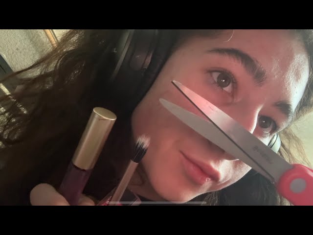 {asmr} 10 minute hair and make up *FAST AND CHAOTIC*