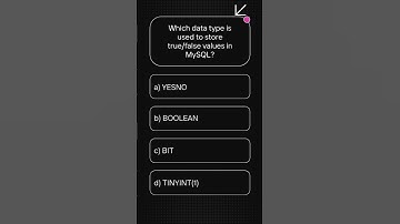 Which data type is used to store true/false values in MySQL?