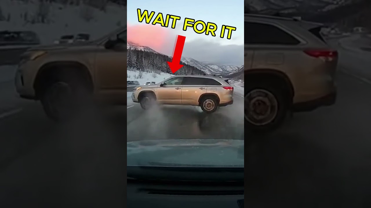 SUV Nearly Crashes After Hitting Ice on I-70 Caught on Dashcam