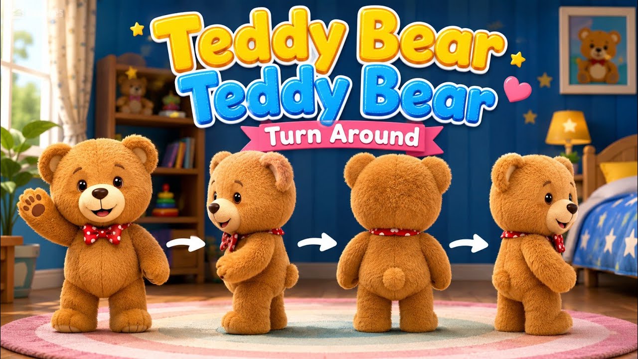 Teddy Bear Teddy Bear Turn Around|Nursery Rhymes|Kids Rhymes|English Rhymes|Kids songs| - YouTube