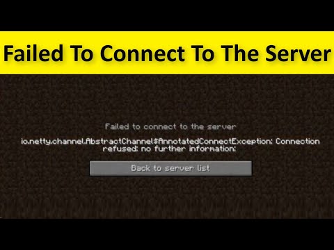 Minecraft - Failed To Connect To The Server - io.netty.channel.AbstractChannel$AnnotatedConnect -Fix