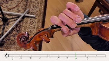 First finger pattern - Round finger exercise - Part 3 Double stopping