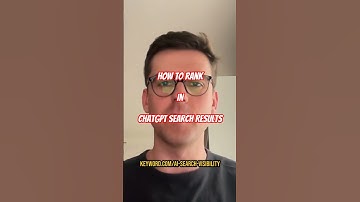 How to Rank in ChatGPT Search Results | Easy AI Search Tutorial for Beginners | #learnai