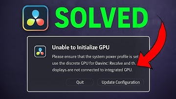 Hoe DaVinci Resolve GPU-initialisatie mislukt te repareren