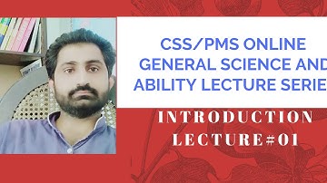 CSS | PMS | General Science & Ability lecture series|EDS|Intro Lecture|by Engr.Ansar Nawaz.