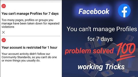 how to solve Facebook in Your account is restricted for 1 hour ?? @raushanrishu