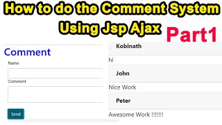 How to do the Comment System using Jsp Ajax Part 1