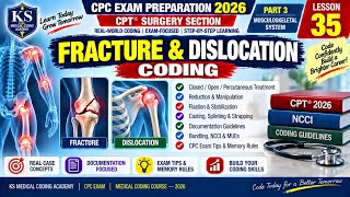 Fracture & Dislocation Coding CPT® | Lesson 35 | CPC Exam | Medical Coding Course 2026
