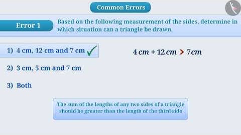 Sum of the lengths of any 2 sides of triangle is greater than the third side|Part3/3|English|Class 7