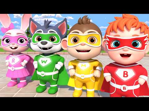Superheroes Surprise Egg Song 🟡🔴🔵 Superhero Team Song | Leo Nursery Rhymes & Kids Songs