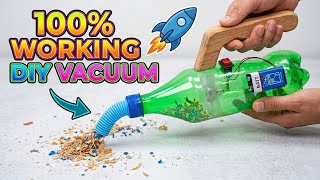 How to Make a 100% Working Vacuum Cleaner at Home! (Plastic Bottle Jugaad) 🔥