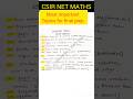 Important Topics For Csir Net Mathematics 🔥💯❤ | Last Moments Preparation #importantquestions #viral