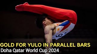 Carlos Yulo Gold Medal Parallel Bars Final | 16th FIG World Artistic Gymnastics World Cup Taishan