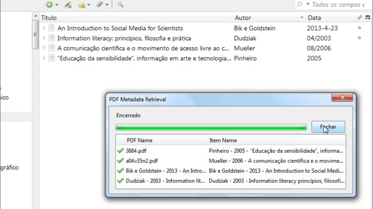 Curso de Zotero - Vídeoaula 4: Utilizando a varinha mágica e aproveitando meus PDFs antigos