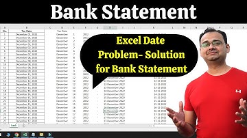 Excel Date Problem-Solution for Bank Statement