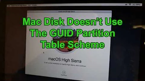 Mac Disk doesn't use the GUID Partition Table Scheme