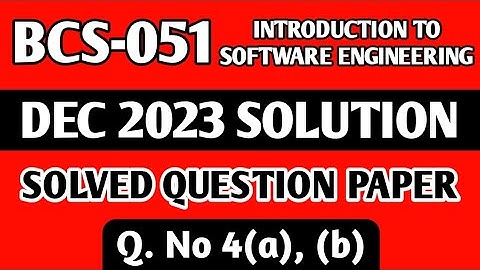 P5- Q. 4(a), (b) | BCS 051 Dec 2023 Solution | BCS 051 Solved Question Paper | Bcs51 Important Ques