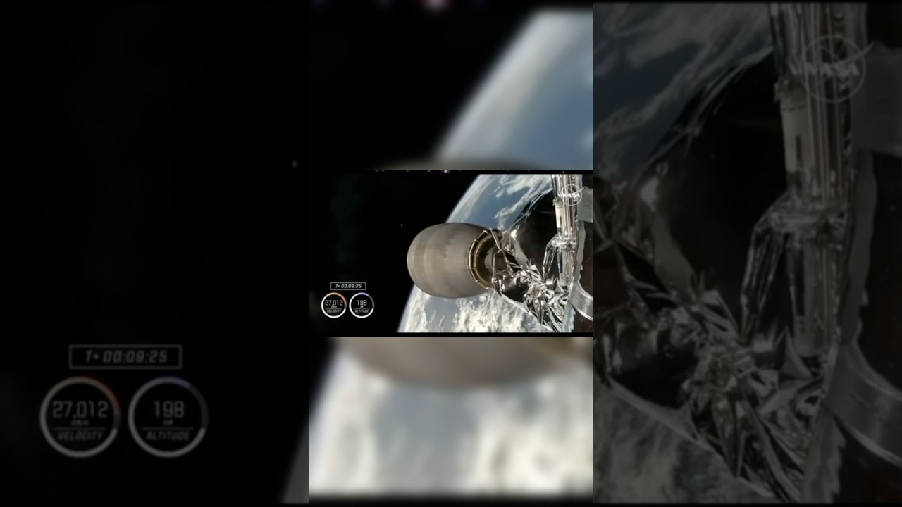 SpaceX Dragon Crew 9, 28.09.2024. заснял ЛС которое при попадании в кадр быстро удалилось! 