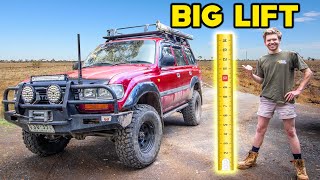 LANDCRUISER GETS HUGE!! new LIFT, TYRES, WHEELS and 4X4 READY FOR THE TRACKS