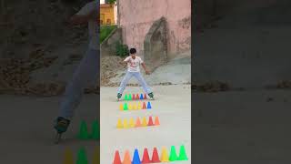 #bhojpuri #song #skating cones stunt short video #youtubeshorts #inlineskate #roadskating