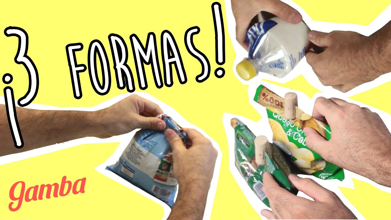 3 Formas Cerrar una Bolsa de Plástico - Trucos - YouTube