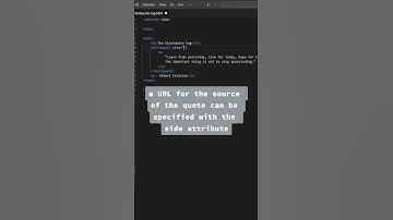 How to use the blockquote tag in HTML #HTML #Blockquote #thewebcode #WebDevelopment #Coding #Tech