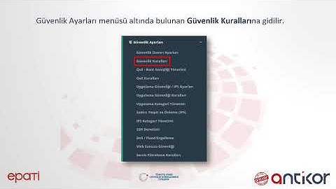 Sanal Kablo ile Filtreleme Yapılandırması