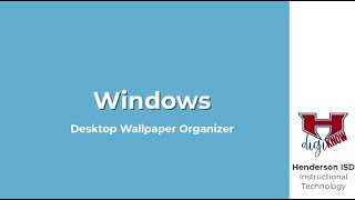 Windows Desktop Wallpaper Organizer