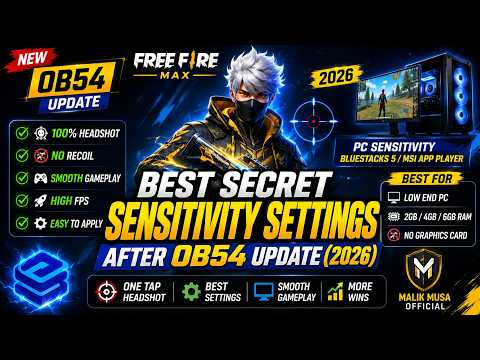 🔥 Free Fire PC Sensitivity Settings 2026 | Best Headshot After OB54
